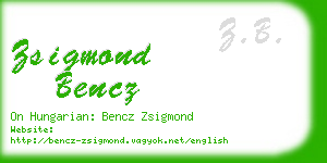 zsigmond bencz business card